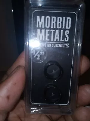 Ear Plugs 1/2 In Black Metal • $8.50