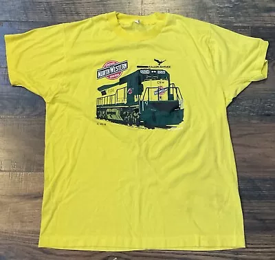 Vintage 1994 Chicago Northwestern Railroad T-Shirt XXL Single Stitch Made USA • $34.99