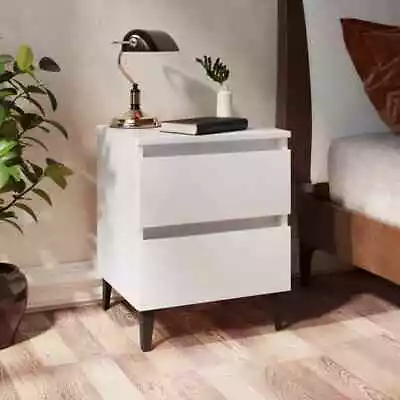 2x Wooden Bedside Tables Drawers Storage Side Cabinets Bedroom Nightstand White • $96.52