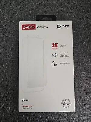 NEW - Zagg Invisible Shield Anti-Microbial Glass Screen Protector - Moto Edge • $7