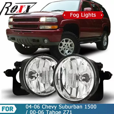 Fog Lights For 2000-2006 Chevy Tahoe 2004-2006 Suburban 1500 Z71 Clear Lens Pair • $39.99