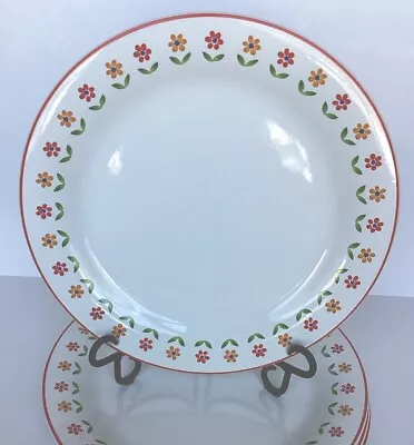 Vtg Dutch Kitchen Luv Me Dinner Plates Set Of 4 International China Co Red Daisy • $39.99