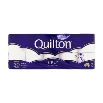 $25 • Buy Quilton 3 Ply White Toilet Paper | 20 Pack