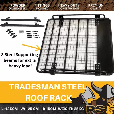 Steel Tradesman Roof Rack For Nissan Navara D40 Dual Cab • $459