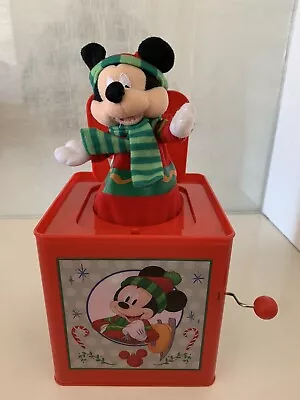 Disney's Mickey Mouse Deck The Halls Jack-In-The-Box By Gemmy • $24.95