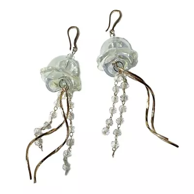 Jellyfish Tassels Drop Pendant Earrings Statement Jewelry For Women Girls • £7.69