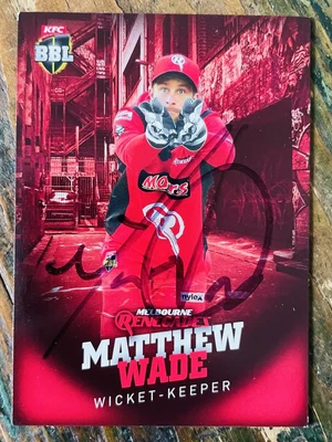 $1.49 • Buy Matthew Wade Signed Melbourne Renegades 2017 Tap N Play KFC Big Bash BBL T20