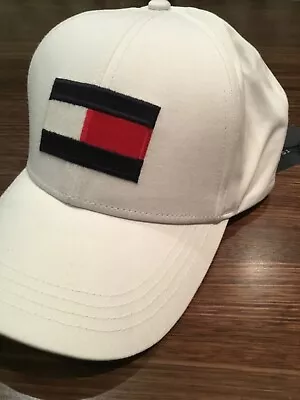 Tommy Hilfiger Logo Basebell Cap Hat White Authentic BN • $29