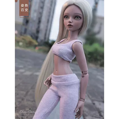 1/4 BJD Doll Naked Resin Ball Joint Female Body Tan Skin Eyes Makeup Sexy Girl • $202.59