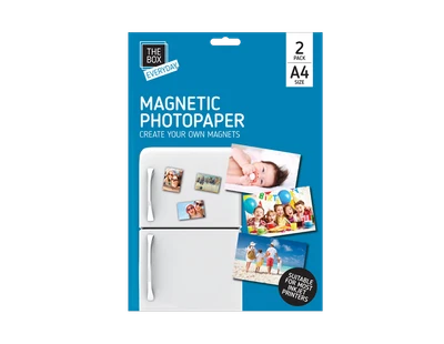 £2.99 • Buy A4 Magnetic Photo Paper 2 Sheets Pack Glossy Finish Inkjet Fridge Magnet Picture