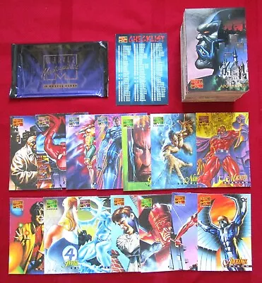 MARVEL MASTERPIECES 1995 Base Set Of 151 Cards + Chase Wrapper Fleer 1995 • $199.95