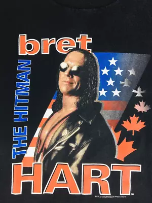 Bret Hart Gift For Fans Black T-Shirt Cotton Full Size Unisex RM279 • $20.99