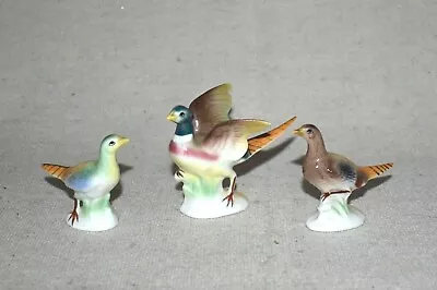  Vintage Miniature Pheasant Family Figurines Porcelain Set Of 3  • $24.99