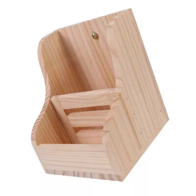  M Bamboo Rabbit Grass Feeder Chinchilla Wood Food Bowl Rack • £21.28