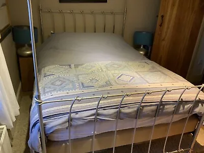 And So To Bed Metal Bed King Size Four Poster With And So To Bed Divan Base Inc • £125
