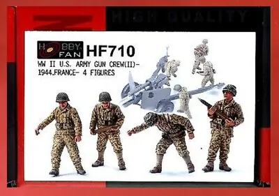 AFV Club Hobby Fan HF710 1/35 WWII US Army Gun Crew (II) 4 Figs - USA Shipping • $44.48