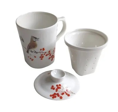 Teavana Cherry Blossom Porcelain Tea Cup With Infuser And Lid • $23.09