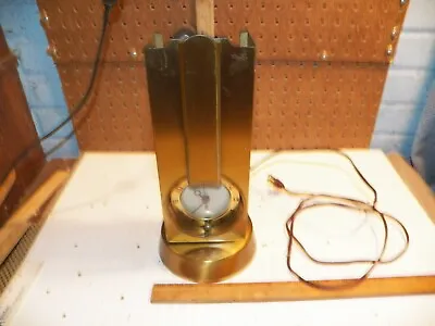 Vintage Art Deco STNOLA Tower Brass Tone Lamp & Clock W/ SESSIONS Clock • $36.99