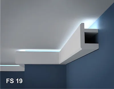 COVING CORNICE LED Lighting Uplight FS19 Wall Ceiling Lightweight XPS Decor • £5.13