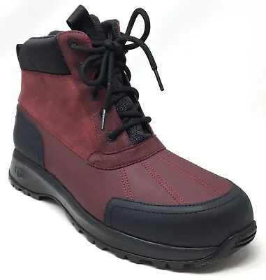 UGG Emmett Duck Boots Men's Size 12 Cordovan Leather Waterproof Snow Boots • $99