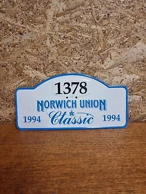 1994 Norwich Union Classic Original Rally Plate For # 1378 Rac Motor Sports  • £24.95