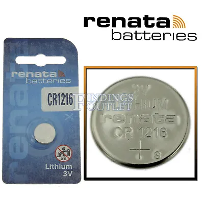 CR1216 Renata Watch Battery 3V Lithium Battery Official Distributor • £5.79