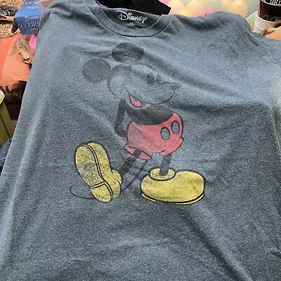 Mickey Mouse T Shirt XL Vintage Look Disney Brand Adults Vacation Camping Wear • $18.50