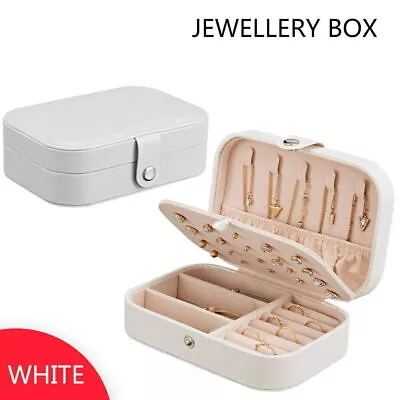 Jewellery Box Travel Boxes Jewelry Organizer Ornaments Storage Case Portable UK • £6.89