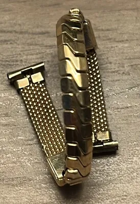 JB Champion Art Deco Ladies Expansion Watch Band Vintage Gold Mesh NOS • $39