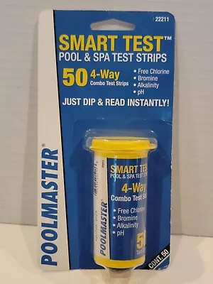 Poolmaster 22211 Smart Test 4-Way Pool And Spa Test Strips - 50Ct Past Date • $8.49