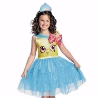 $14.99 • Buy Shopkins Cupcake Queen Costume Youth Girls Small + Crown Tulle Dress Up New