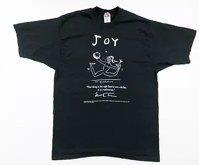 Vintage Mark Twain Shirt Adult Large Black Short Sleeve Quote Tee Joy VTG Tee • $29.99