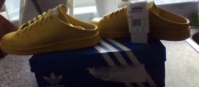 Bnwb And Tags Adidas Stan Smith Mule Trainers Size 8 Uk Yellow • £40
