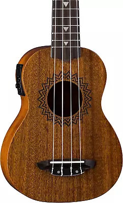 Luna Vintage Mahogany Acoustic/Electric Soprano Ukulele With Preamp Satin Natur • $141.99