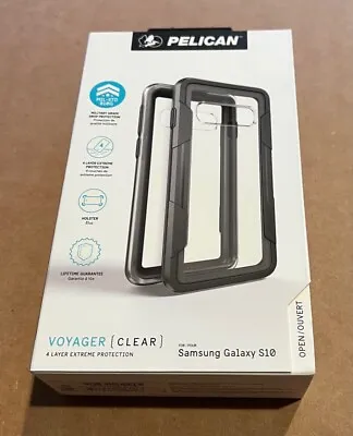 Pelican Voyager Rugged Case W/Belt Clip For Samsung Galaxy S10 (6.1 ) Clear/Grey • $14.75