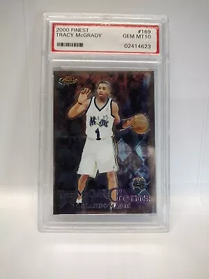 🏀RARE PSA 10 2000-2001 Topps Finest GEMS #169 Tracy McGrady Graded GEM Orlando • $30