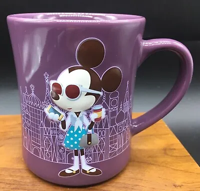 Disney Parks Purple Mug Hipster 2D Minnie Mouse Mickey’s Really Swell Coffee Col • $18