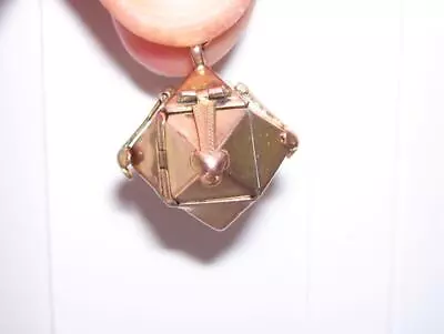 Rare ANTIQUE 9ct Rose GOLD Masonic Ball Short Arm Dodecahedron Orb Cross PENDANT • $252.58