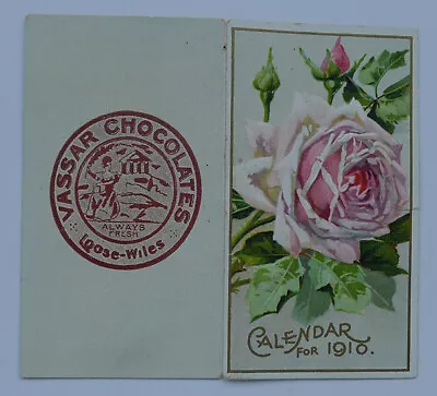 1910 Vassar Chocolates  Original Advertising Calendar • $36.31