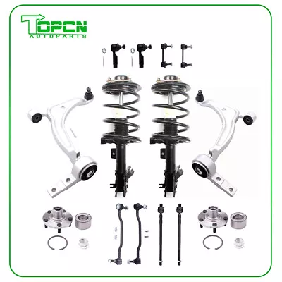 Front Struts For Nissan Maxima 04-08 Sway Bars Control Arms Wheel Hubs Tie Rods • $364.12