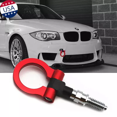 JDM Sporty Red CNC Track Racing Aluminum Tow Hook For BMW 1 3 5 6 X5 X6 Z4 MINI • $18.99