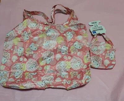 Sanrio Hello Kitty Foldable Shopping Bag Eco Tote Grocery Shoulder Bag FromJapan • $28.99