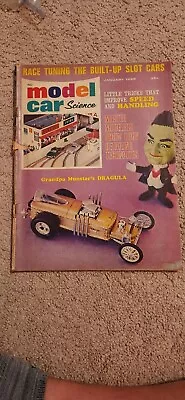 Vintage 1966 January MODEL CAR SCIENCE Magazine DRAGULA Grandpa Munster • $15