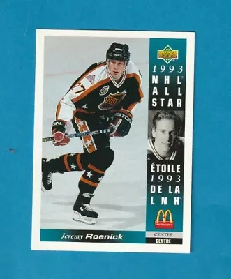 1993-94 Upper Deck McDonalds All Star # McD-12 Jeremy Roenick CHICAGO BLACKHAWKS • $1.75