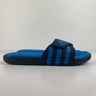Adidas Slides Mens US 8 Blue Adissage Buty Supercloud Soft Quick Dry • $19.95