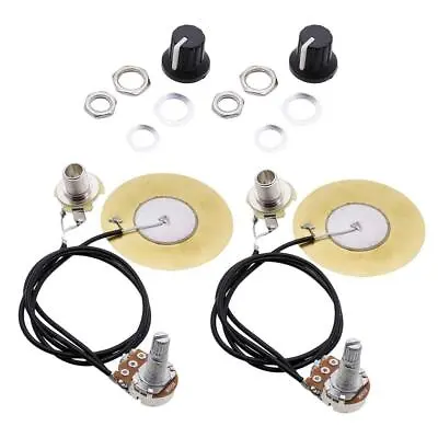 2x Acoustic Guitar Ukulele Cigar Pickup Piezo Transducer Prewired Amplifier • £9.28