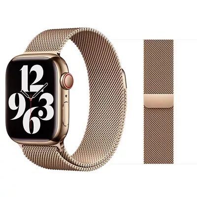 Apple Watch IWatch Band Series 9 8 7 SE 6 5 4 3 Magnetic Stainless Steel Strap • $7.59