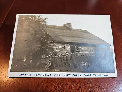 Postcard West Virginia RPPC Real Photo Fort Ashby Mineral County 1755 Building • $3.99