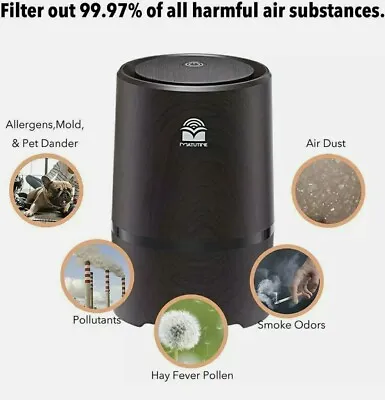 Matutine Portable  Air Purifier True HEPA &  Carbon Filter Night Light RRP 49.99 • £17.99