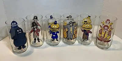 Complete Set Of 6 Vintage 1977 McDonalds Collector Series Glasses NICE CONDITION • $54.99